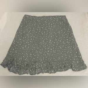 Abercrombie & Fitch Sage Green/white polka dot mini skirt. Size XS